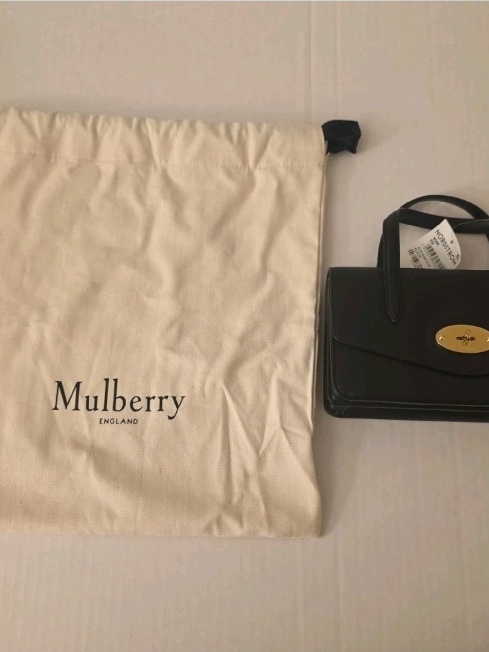 NWT Mulberry Small Darley Top Handle Bag Micro Classic Grain Black Leather